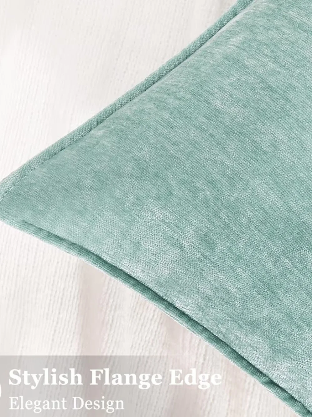 Set Of 2 Aqua Haze Plush Throw Pillow Covers Size 20 X 20 - Picture 3 of 3